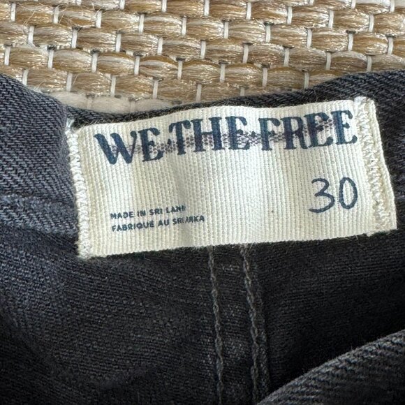 Free People We The Free Daliah Stacked Low Rise Straight Leg Jeans Black Size 30 - Picture 8 of 14